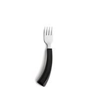 Amefa SELECT 3001 - Tenedor para diestros con mango engrosado, acero inoxidable 18/10, cubiertos negros, ayuda para personas mayores, cubertería, inoxidable y apto para lavavajillas