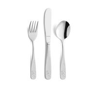 Amefa TEDDY - Cubertería infantil (3 piezas, acero inoxidable 18/0, acabado | Regalo para niños pequeños, cuchillo, tenedor, cuchara, inoxidable, apto para lavavajillas, duradero, bonito diseño de oso