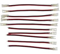 Amefil Kit de conector de cinta LED COB de 2 pines de 5 mm, extensión única con conector sin costuras, 5 unidades y extensión doble COB, 5 unidades