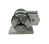 AMEHRU CNC 4. ° Eje Giratorio contrapunto MT2 65MM Altura Central 54mm 4 portabrocas de morzada NEMA 17 relación de reducción de Velocidad del Motor 4:1 for CNC(4th Axis - Tailstock)