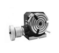 AMEHRU Mesa giratoria con Placa de indexación de 5" HV5 de 127 mm, Vertical y Horizontal, con Mandril de Torno CNC de 100 mm for rectificadora y fresadora(with K12-100 Chuck)