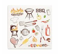 Ameisenkeks 20 servilletas para barbacoa de 33 x 33 cm - Servilletas de 3 capas ecológicas con decoración de barbacoa - Certificado FSC y Nordic Eco Label - Servilletas de papel sostenibles