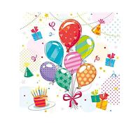 Ameisenkeks Servilletas coloridas para fiestas de cumpleaños - 20 unidades, 33 x 33 cm, 3 capas, pliegue 1/4, servilletas sostenibles para cumpleaños infantiles, FSC, respetuosas con el medio ambiente