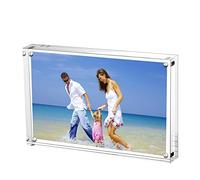 AMEITECH Marcos de Fotos de Acrílico de 15 x 20 cm, Marco de Acrílico Mgnético para Fotos, Pantalla de Fotos sin Marco