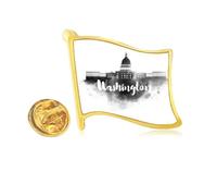 Amelandmark Ink City - Pin de solapa con bandera de metal dorado