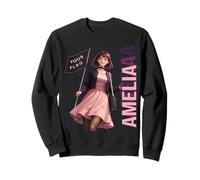 Amelia Anime Style Purple Goth Girl Diseño de Nombre estético Sudadera