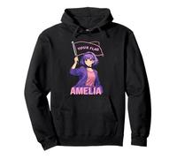 Amelia Anime Style Purple Goth Girl Diseño de Nombre estético Sudadera con Capucha
