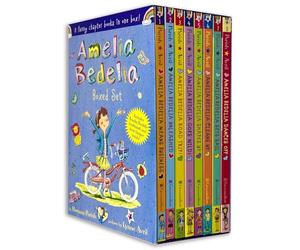 Amelia Bedelia Chapter Books Collection 8 Books Box Set by Herman Parish (Amelia Bedelia Means Business, Unleashed, Road Trip!, Goes Wild!, Shapes Up, Cleans Up, Sets Sail & Dances Off)