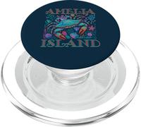 AMELIA ISLAND FLORIDA BLUE CRAB VERANO PLAYA REGALOS DE VACACIONES PopSockets PopGrip para MagSafe