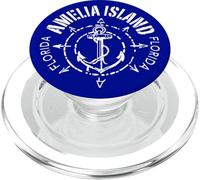 Amelia Island Florida Nautical Sailing Compass Rose PopSockets PopGrip para MagSafe