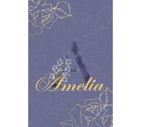 Amelia Journal: Monogram A Personalized Floral Notebook for Women Decorative Purple and Gold Monogram Journal, Cute Aesthetic Notebook, Personalized Diary and Birthday Gift for Women Named Amelia