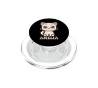 Amelia - Lindo diseño de Gatito para niñas, Nombre Amelia PopSockets PopGrip para MagSafe