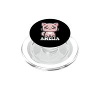 Amelia - Lindo diseño de Gatito para niñas, Nombre Amelia PopSockets PopGrip para MagSafe