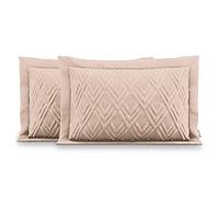 AmeliaHome 2 Fundas de Almohada ultrasonic de Doble Cara, 50 x 70 cm, Color Rosa