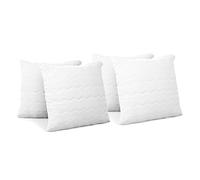 AmeliaHome 4 Piezas Set 4 Almohadas 40 x 40 cm con Cremallera Acolchado Blanco Reve