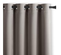 AmeliaHome Blackout Cortina de 140 x 270 cm, Color Beige, 1 Unidad, con Ojales, Opaca, decoración de Ventanas, Color Beige