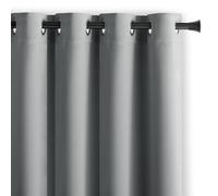 AmeliaHome Blackout - Cortina Opaca (140 x 245 cm, 1 Unidad), Color Plateado
