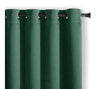 AmeliaHome Blackout - Cortina Opaca (140 x 245 cm), Color Verde Oscuro