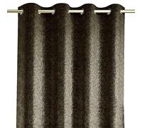 AmeliaHome Blackout - Cortina Opaca (140 x 250 cm, 1 Unidad), Color Negro y Dorado