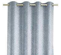 AmeliaHome Blackout - Cortina Opaca (140 x 250 cm, 1 Unidad), Color Plateado y Azul