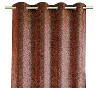 AmeliaHome Blackout - Cortina Opaca (140 x 250 cm, 1 Unidad), Color Rojo Vino y Dorado
