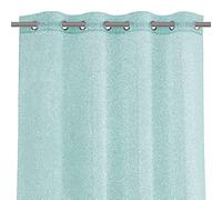 AmeliaHome Cortina de 140 x 250 cm, 1 Unidad, Semitransparente, con Ojales, Brocado Lumina Menta