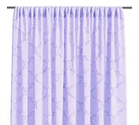 AmeliaHome Cortina de 140 x 270 cm, 1 Unidad, Semitransparente, Cinta Fruncida, Color Morado