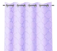 AmeliaHome Cortina de 140 x 270 cm, 1 Unidad, Semitransparente, con Ojales, Color Morado