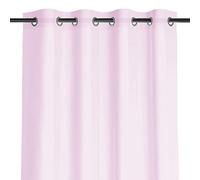 AmeliaHome Cortina de 140 x 270 cm, 1 Unidad, Semitransparente, con Ojales, Color Rosa
