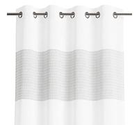 AmeliaHome Cortina de 140 x 270 cm, 1 Unidad, Semitransparente, con Ojales y Estampado de Rayas Aralia