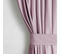 AmeliaHome Cortina de Aspecto Aterciopelado, 140 x 245 cm, Color Rosa pálido, 1 Unidad, Cinta fruncidora de Terciopelo, Cortina Opaca para decoración de Ventanas, Ligera y Brillante, Cortina