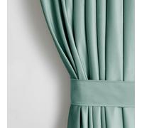 AmeliaHome Cortina de Aspecto Aterciopelado, 140 x 245 cm, Menta, 1 Unidad Cortina de paños con Ojales, Aterciopelada, Cortina Opaca para Ventana, Ligera, Brillante, Decorativa