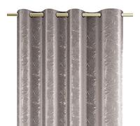 AmeliaHome Cortina de Aspecto Aterciopelado 140 x 270 cm, 1 Unidad, Cortina de paños de Terciopelo con Ojales para decoración de Ventanas, diseño de Rayos, Plateado y Dorado