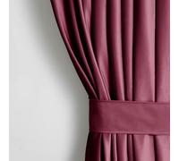 AmeliaHome Cortina de Aspecto Aterciopelado, 140 x 270 cm, Burdeos, 1 Unidad Cortina de paños con Ojales, Aterciopelada, Cortina Opaca para Ventana, Ligera, Brillante, Decorativa