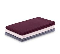 AmeliaHome Juego de 3 paños de Cocina de algodón, 50 x 70 cm, Tejido de gofre, Color Morado, Rosa pálido
