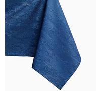 AmeliaHome Mantel con Efecto Loto Resistente al Agua poliéster Azul Marino Vesta 40x40 cm
