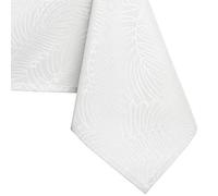 AmeliaHome Mantel con Efecto Loto Resistente al Agua poliéster Blanco Gaia 150x150 cm