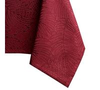 AmeliaHome Mantel con Efecto Loto Resistente al Agua poliéster Bordeaux Gaia 80x80 cm