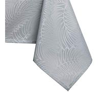 AmeliaHome Mantel con Efecto Loto Resistente al Agua poliéster Plateado Gaia 120x220 cm