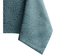 AmeliaHome Mantel con Efecto Loto Resistente al Agua poliéster Turquesa Oscuro Gaia 110x140 cm