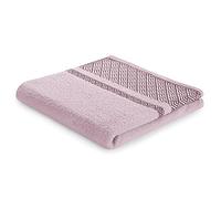 AmeliaHome Toalla de Ducha, 100% algodón, 70 x 140 cm, Cenefa, Color Rosa