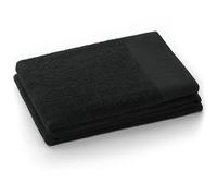 AmeliaHome Toalla para Invitados (30 x 50 cm, 100% algodón, Absorbente, Amari), Color Negro