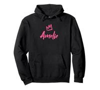 Amelie The Queen/Corona Rosa y Nombre para Mujer Llamada Amelie Sudadera con Capucha