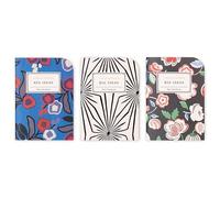 AMÉLIN ARCHIVE Big Ideas - Juego de mini cuadernos de 3 bolsillos, diarios de tapa suave de 6 x 4.25 pulgadas con 50 páginas cada uno (Sonia, composición, Madeleine)