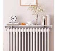 Amélior Etagere Radiateur Flottant Sans Percer Cache Chauffage Aluminio Blanc Tableta Soporte Facile à Installer Charge 28kg Longueur 140cm 140.0 cm Idéal pour Maison Moderne