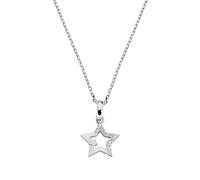 Amen - Collar para mujer, estrella de plata con circonitas, 40 cm + 5 ajustable, pequeño, plata esterlina, circonita