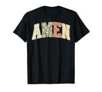 Amén Fe Cristiana Jesús Adoración Religiosa Cristo Oración Camiseta