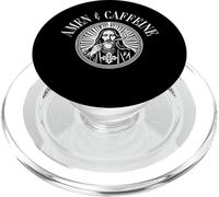 Amén y cafeína Amado café Iglesia Dicho PopSockets PopGrip para MagSafe