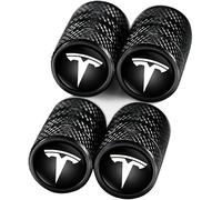 AMENAS 4 Piezas Tapas De Válvula De Neumático De Coche para Tesla Model S/3/Y, Tapones Evitar Fugas De Aire Resistentes la Corrosión