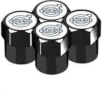 AMENAS 4 Piezas Tapas De Válvula De Neumático De Coche para Volvo XC90 XC60, Tapones Evitar Fugas De Aire Resistentes la Corrosión,B